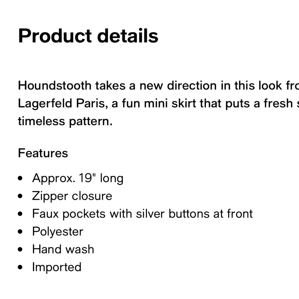 Karl Lagerfeld Mint Houndstooth Skirt